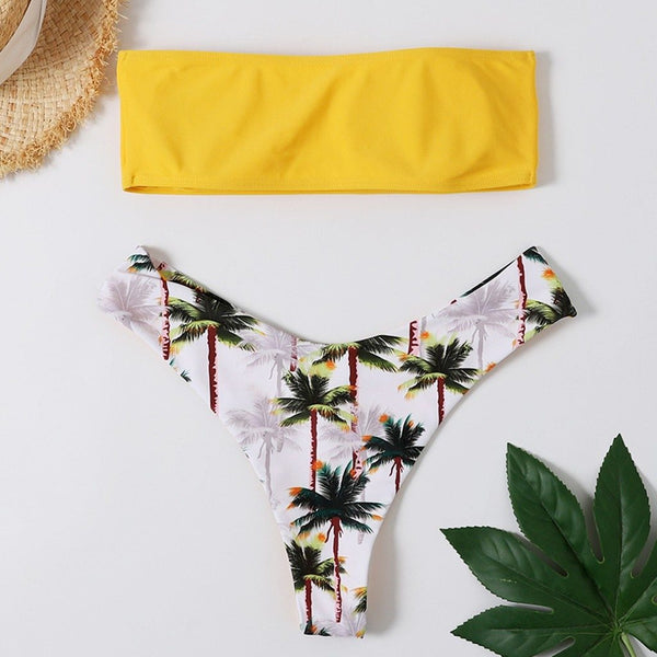 MUQGEW Bandage Bikini Swimwear Women Swimsuit High Waist Bikini Set 2019 Bathing Suit Push Up Maillot De Bain Femme Beachwear