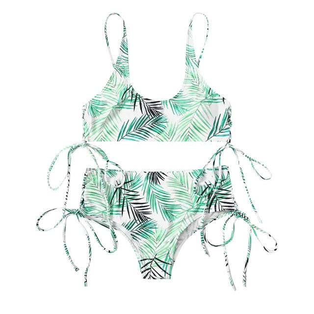 brazilian bikini swimsuits swimming suit for women 2019 Summer Sexy bandage Hollow out Print bikini biquinis Monokini Swim Wear