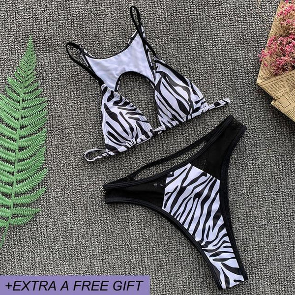 Green Mesh Stitching Bikini Set Brazillian Swimsuit Women Sexy High Waist Thong Swimwear Female Swimming Suit Maillot De Bain