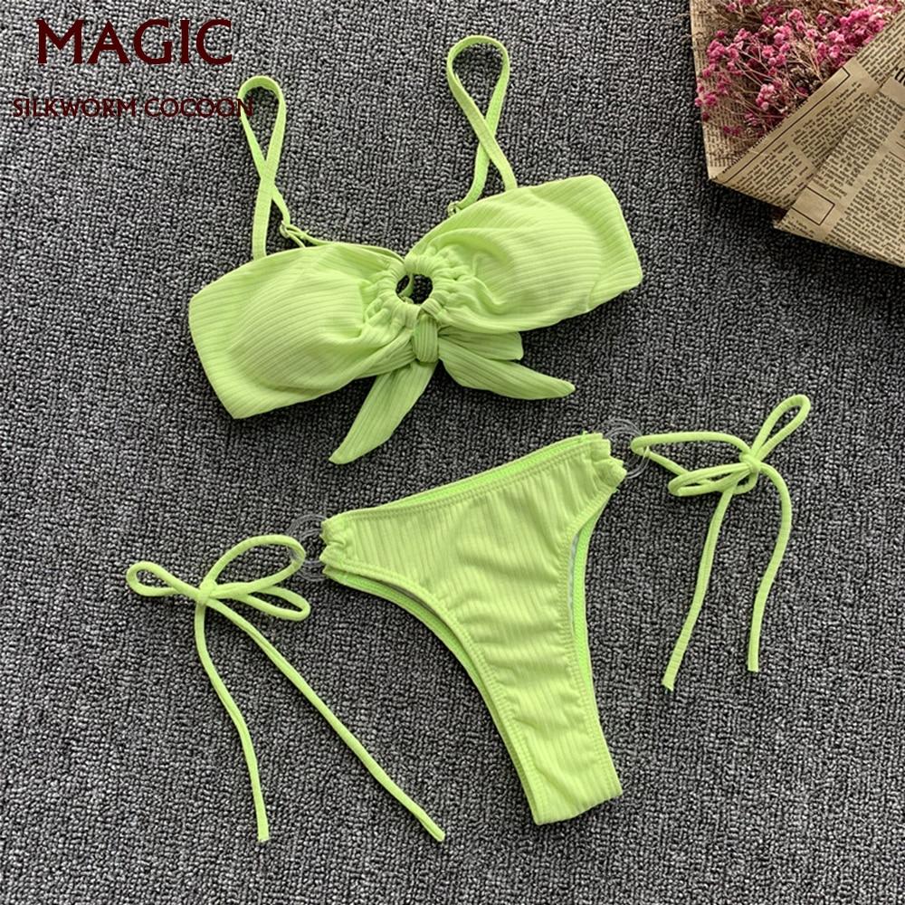 Girl's Swimming Suit New Sexy Bikini Swimsuit Women Bandage Bikini Set Push-Up Swimwear Women Brazilian Bathing Suit Beachwear