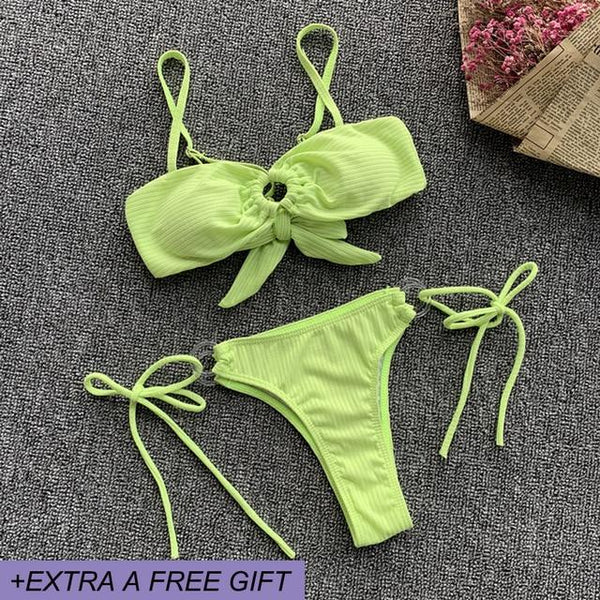 Girl's Swimming Suit New Sexy Bikini Swimsuit Women Bandage Bikini Set Push-Up Swimwear Women Brazilian Bathing Suit Beachwear