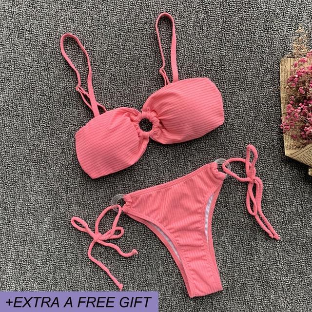Girl's Swimming Suit New Sexy Bikini Swimsuit Women Bandage Bikini Set Push-Up Swimwear Women Brazilian Bathing Suit Beachwear