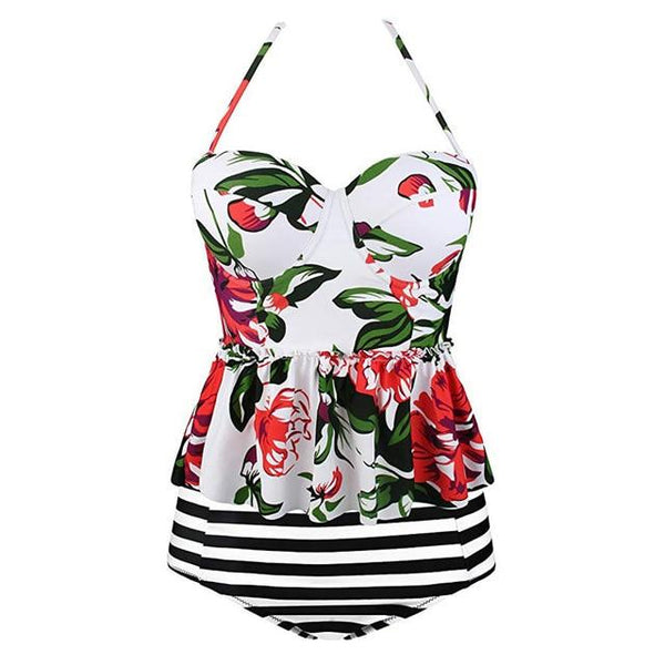 Swimwear Women Swim Suit Summer 2019 Girls Tankini Swimsuits Girls Beach dress Retro Bathing Suit Women Biquinis Feminino 2019