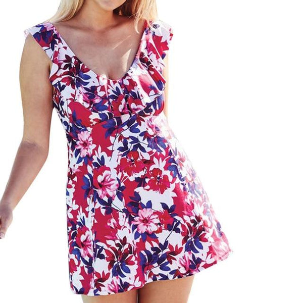 Plus Size Swimwear Women White Swimming Suit For Women Floral Print Tankini Swimsuits Womens Sexy Swimsuit Girl Biquini Feminino