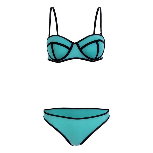 Hot Sale Ladies Swimwear Women Bikini Set High Waist Push-up Bra Swimsuit Bathing Suit Beach Swim Costume