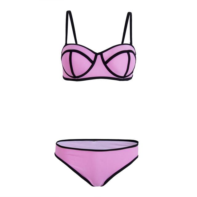 Hot Sale Ladies Swimwear Women Bikini Set High Waist Push-up Bra Swimsuit Bathing Suit Beach Swim Costume