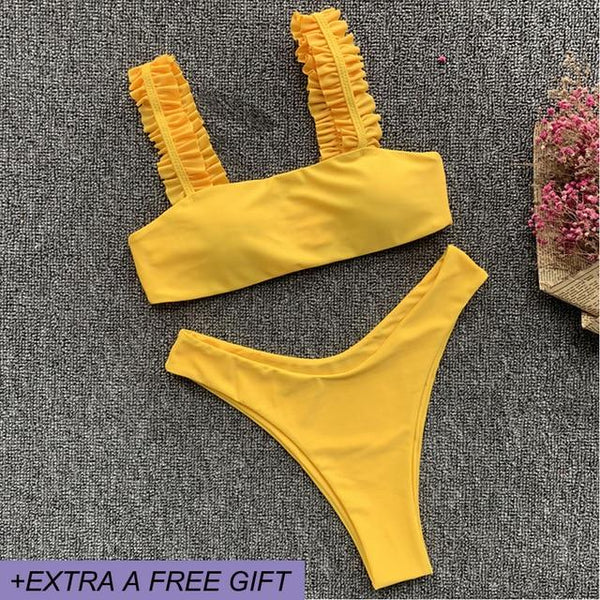 Women Bikini Set Solid Swimwear Brazilian Beach Wear Female Swimsuit Sets Swimming Suit Sport Biquini Girls bathing suit tankini