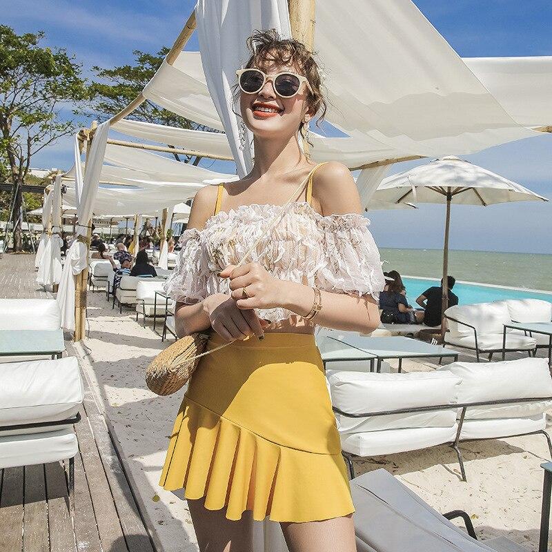 Women's Swimsuit Swimwear Swimming Suit Swimsuits Two Pieces Swim Suits Bikini Girl Piece Female Three Skirt Breasts Sexy Beach
