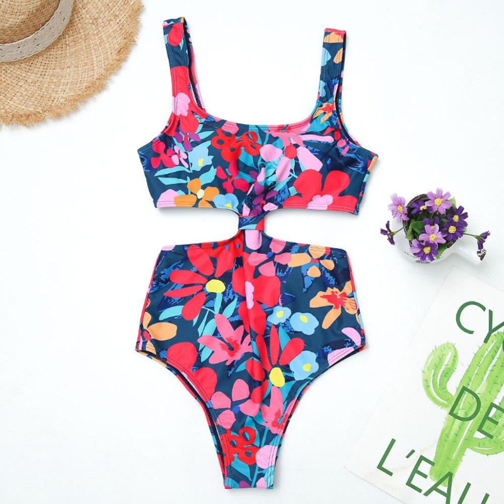 MUQGEW Tie Wide Women's Print Floral Surf Suit Prone Swimsuit Sexy Thong Biquini Swim Wear Bathing Suit Brazilian Bikini #0108