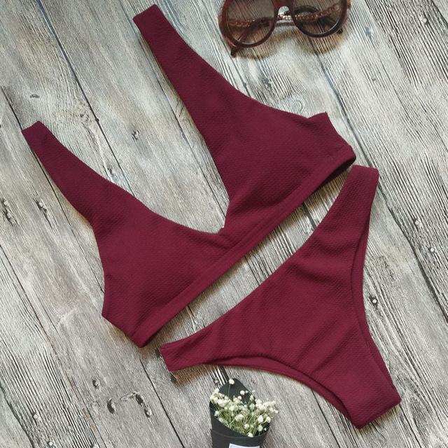 Summer New Sexy Hot Sale Women Push-up Padded Bra Bandage Bikini Set Swimsuit e Swimwear Swimming Bathing Beach Beachwear