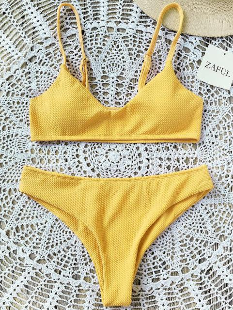 New arrival Women's sexy strap low waist 2pcs Bikini Set Push-up Padded Brazilian Triangle Swimsuit Swimwear beachwear swimming