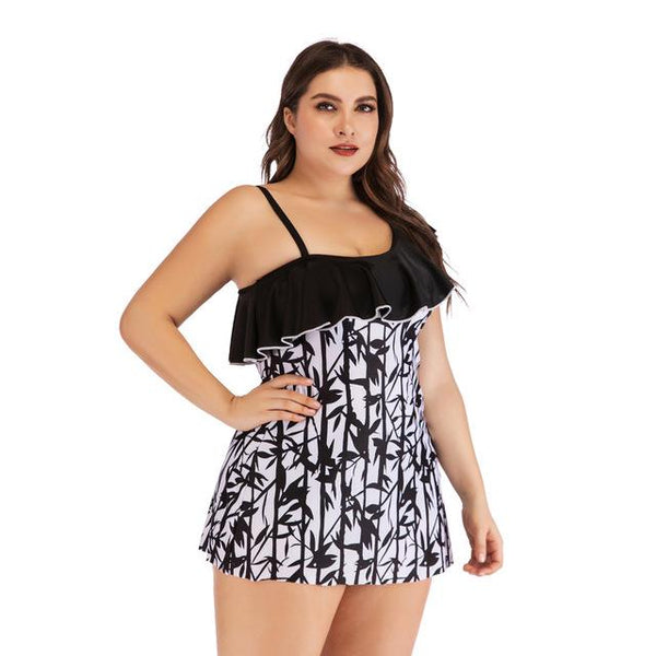 RuYa Fashion Plus Size Tankini Set 2019 Women Swimwear Two Piece Swimsuit Bandage Swim Suit  colour Women's Swimsuit beachwear
