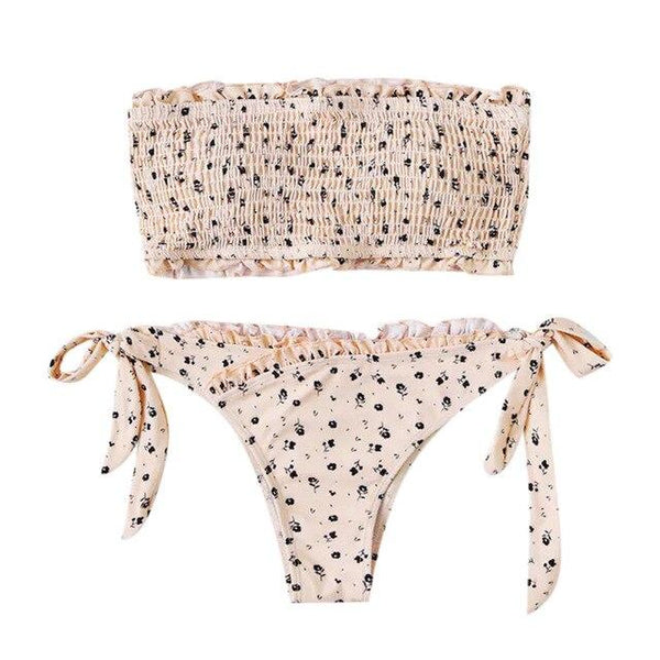 MUQGEW Breathable Swim Suit Swimwear Women Print Padded Bathing Suit Two Pieces Bathing Suit Bikini Set Swimwear Swimsuit #0422