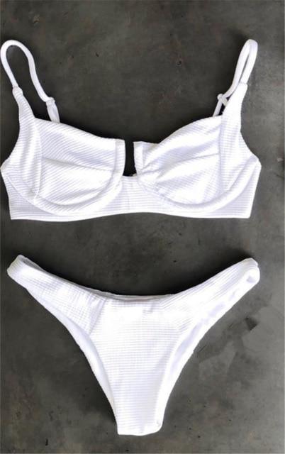 2018 New Women Bandage Push-up Padded Bikini Set Swimwear Swimsuit Bathing Suit Beachwear Swimming Costume
