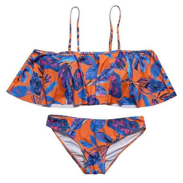 2019 Sexy Bikini Women Swimwear Ruffle Swimsuit Brazilian Bikini Set off the shoulder Bathing Suit Beachwear Swim Suit Summer