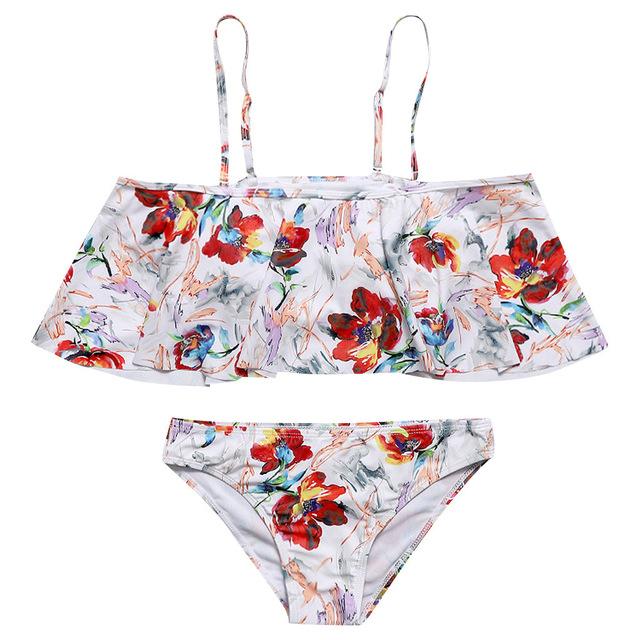 2019 Sexy Bikini Women Swimwear Ruffle Swimsuit Brazilian Bikini Set off the shoulder Bathing Suit Beachwear Swim Suit Summer
