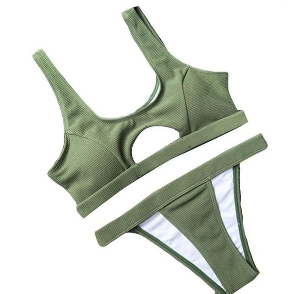 Women  Push-Up Padded Bra Beach Bikini Set Swimsuit Swimwear Sexy High Cut women's swimming suit maillot de bain femme 2018