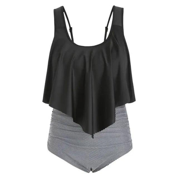 strÃ³j kÄ…pielowy 2019 Two Piece Swimwear Women Plus Size Tankini Swimsuits Solid Tankinis Set Swim Wear maillot de bain femme