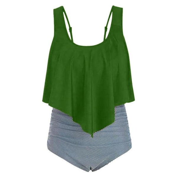 strÃ³j kÄ…pielowy 2019 Two Piece Swimwear Women Plus Size Tankini Swimsuits Solid Tankinis Set Swim Wear maillot de bain femme