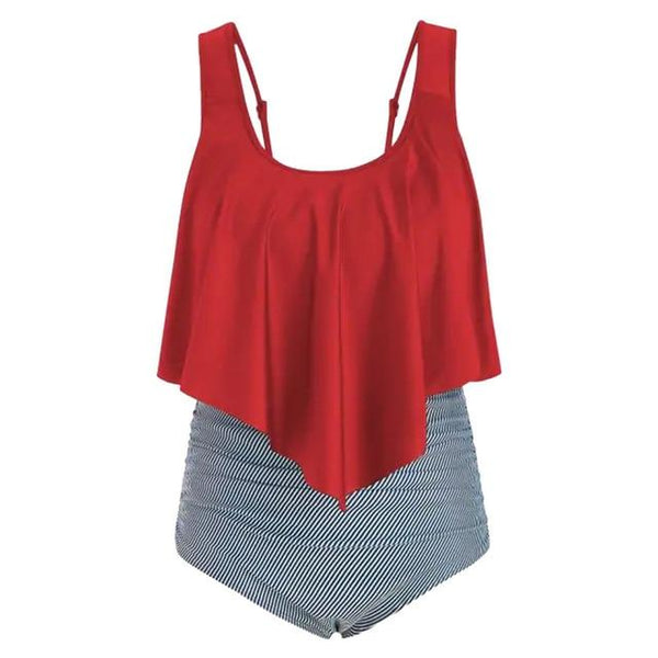 strÃ³j kÄ…pielowy 2019 Two Piece Swimwear Women Plus Size Tankini Swimsuits Solid Tankinis Set Swim Wear maillot de bain femme
