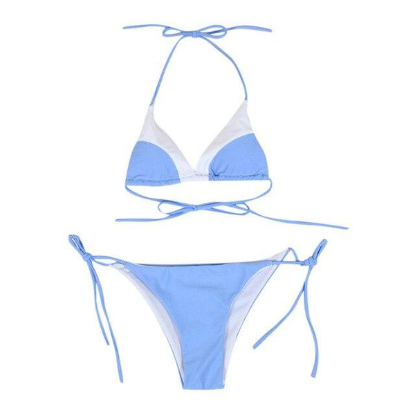 swimming suit for girls Sexy Patchwork Bikini 2019 New Off The Shoulder Set Push-Up Bandage Swimwear Beachwear Swimsuit