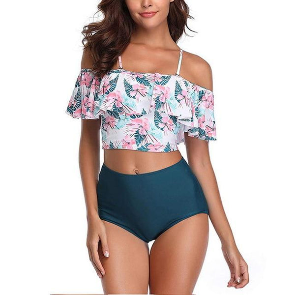 Tankini 2019 Swimwear Women Ruffled Bikinis 2019 Mujer High Waist Swimsuits Bikinis Swimming Suit Tankinis Biquini Bathing Suits