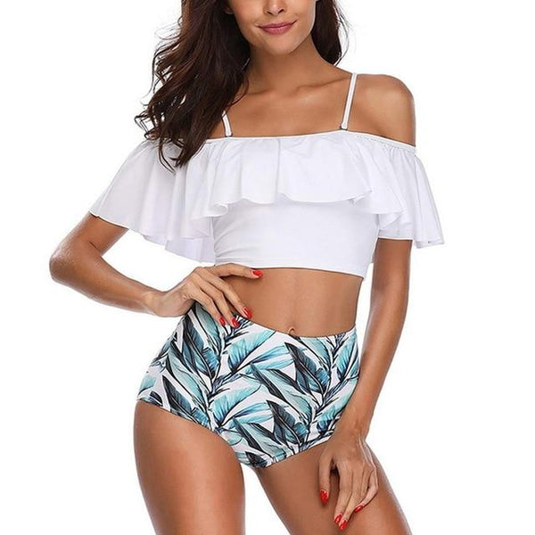 Tankini 2019 Swimwear Women Ruffled Bikinis 2019 Mujer High Waist Swimsuits Bikinis Swimming Suit Tankinis Biquini Bathing Suits