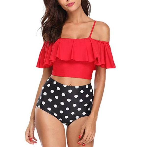 Tankini 2019 Swimwear Women Ruffled Bikinis 2019 Mujer High Waist Swimsuits Bikinis Swimming Suit Tankinis Biquini Bathing Suits