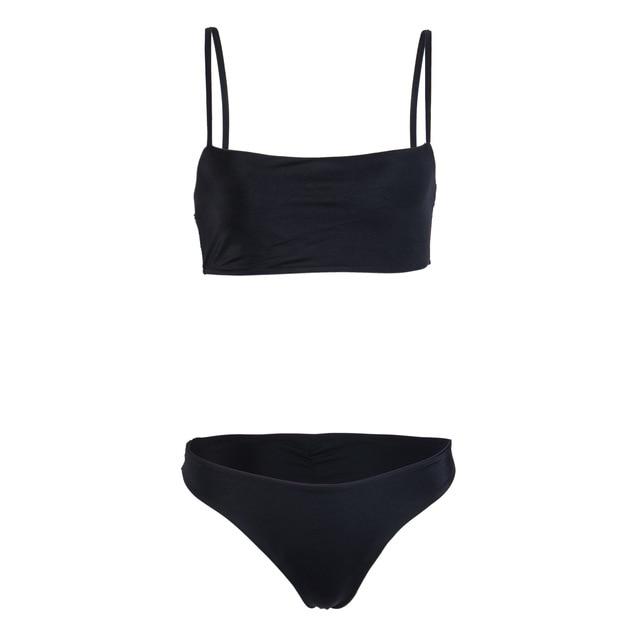 Sexy Summer Swimwear Women Solid Bikini Set Push-up UnPadded Bra Swimsuit Triangle Bathing Suit Swimming Suit biquini