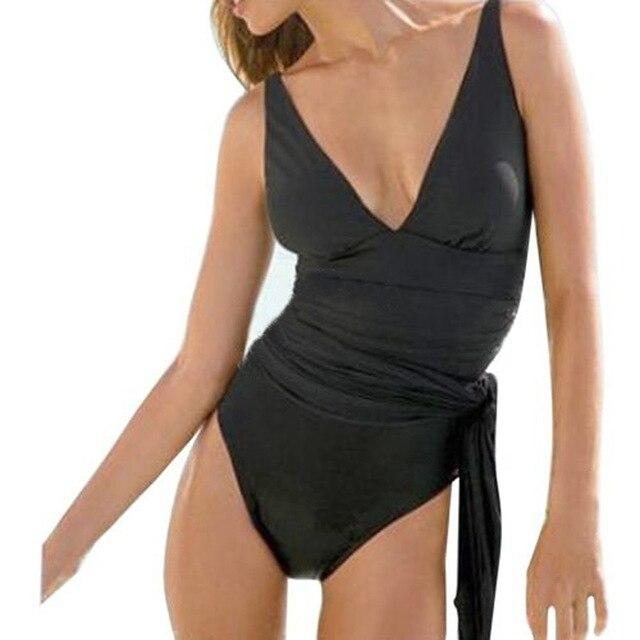 Women Plus Size Control Tummy Costume Tankini Swim Dress Solid Bikini Set 2019 Summer Monokini Beach Bathing Swimsuit biquini