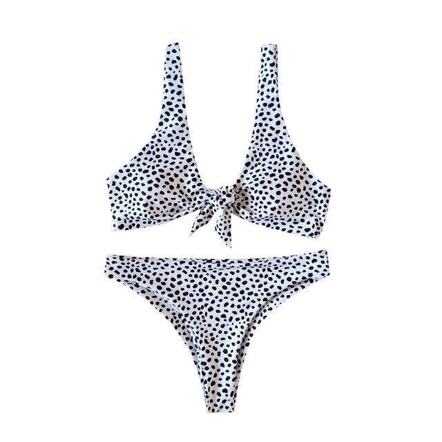 Fashion 2019 New Summer Beach Wear Swim Women Swimwear Beachwear Leopard 2 Pieces Bikini Swimsuit Bathing Suit
