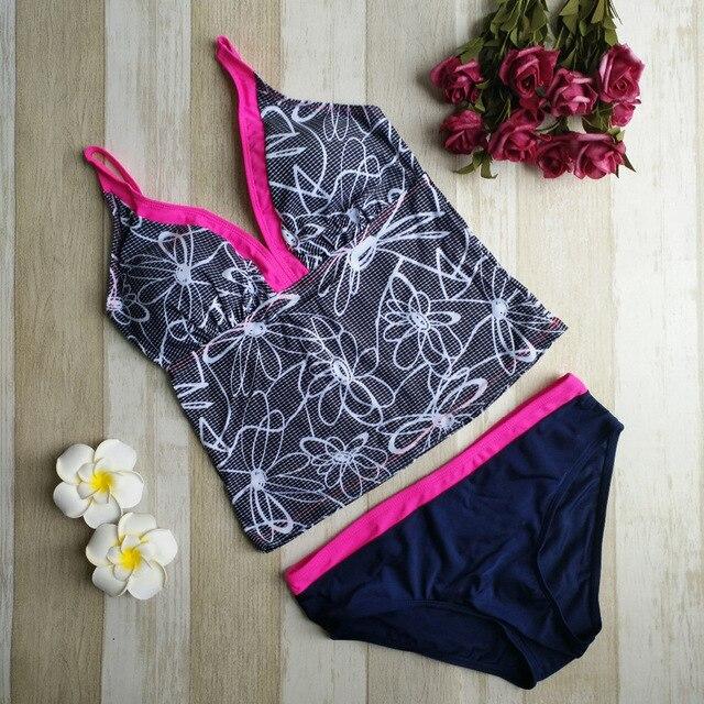 Womens Deep V Swimming Costume Padded Swimsuit Two Piece Monokini Push Up Bikini Sets Beachwear High Waist Open Back Swimwear