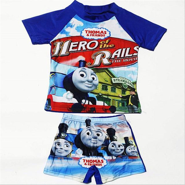 Kids Girl Swimsuit 2019 Baby Boy Cartoon Printing Swim Suit Girls Two Pieces Swim Short Boy Beach Swimsuit For Baby Boy