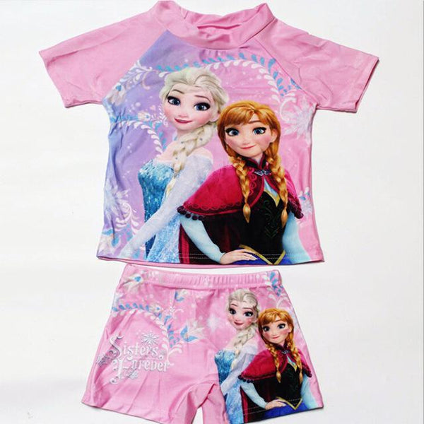 Kids Girl Swimsuit 2019 Baby Boy Cartoon Printing Swim Suit Girls Two Pieces Swim Short Boy Beach Swimsuit For Baby Boy