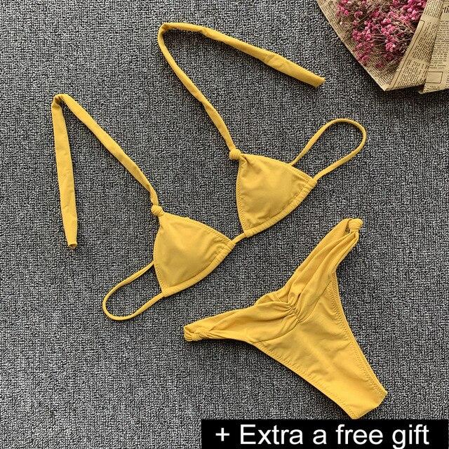 VIAOLI 2018 Sexy Ladies White Floral Halter  Biquini Swimsuit Swim Beach Wear Bathing Suit Swimwear Women Brazilian Bikini