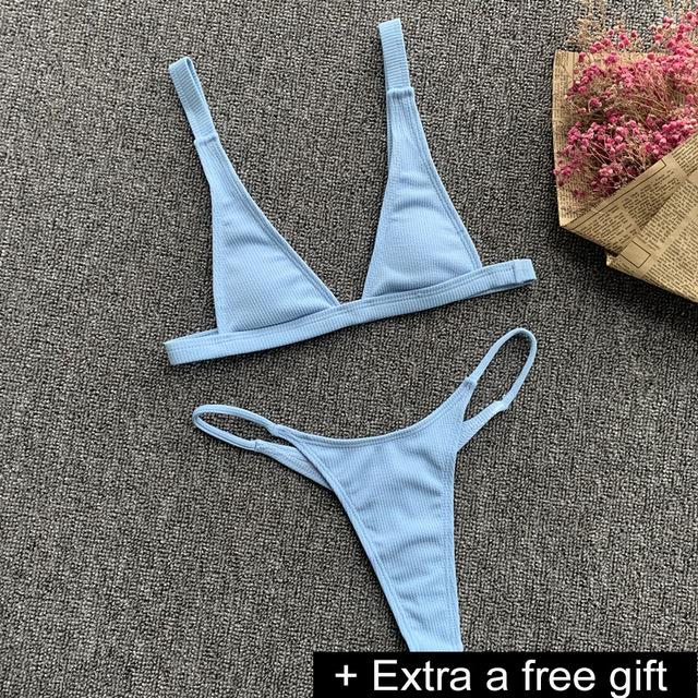VIAOLI 2018 Sexy Ladies White Floral Halter  Biquini Swimsuit Swim Beach Wear Bathing Suit Swimwear Women Brazilian Bikini