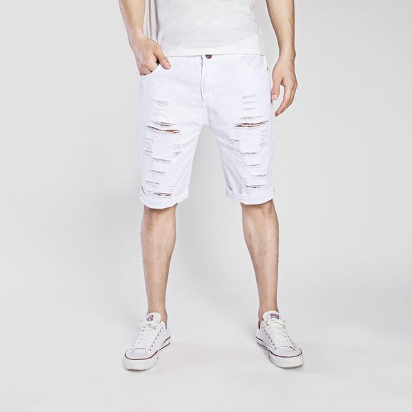 Hot 2019 Spring summer men's fashion Europe and the United States wind casual cotton Ripped hole  Worn out wash shorts M-3XL