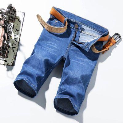 2019 Summer New Men's Short Ripped Jeans Fashion Casual High Quality Retro Elastic Denim Shorts Male Brand Clothes Size 28-40