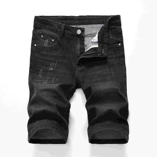 New Shorts Men Ripped Short Jeans Straight Cotton Shorts Jean Bermuda Male Denim Plus Size 28-40