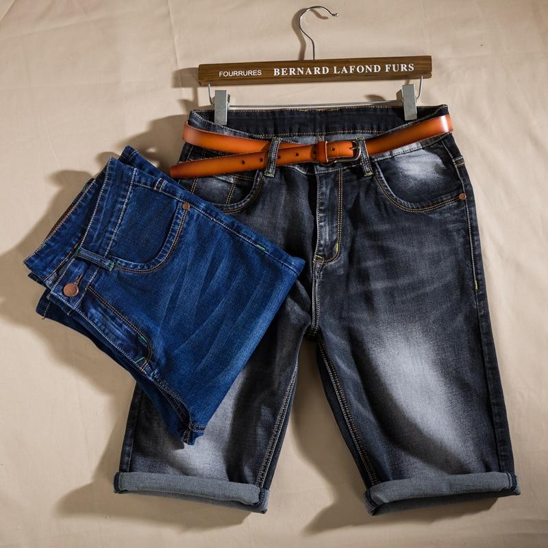 2019 Summer Denim Shorts Fashion Elasticity Casual Old Ripped Jeans Short Male Brand Clothes  New Men's Slim Jeans