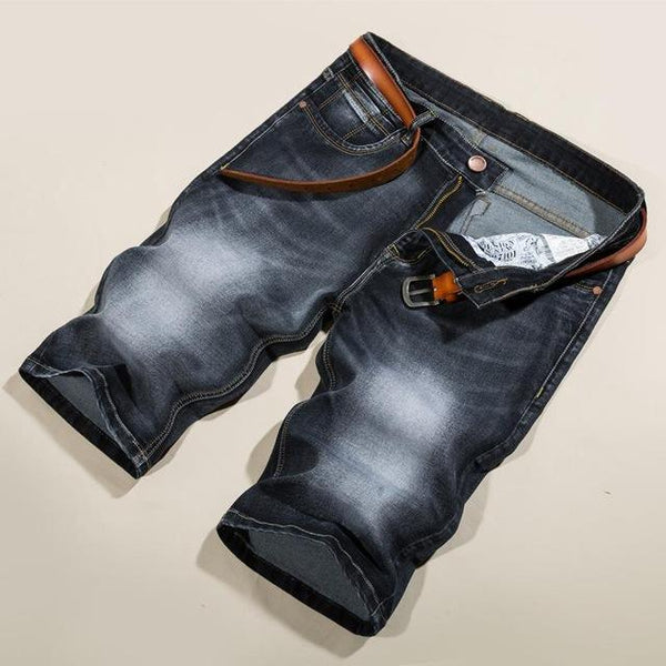 2019 Summer Denim Shorts Fashion Elasticity Casual Old Ripped Jeans Short Male Brand Clothes  New Men's Slim Jeans