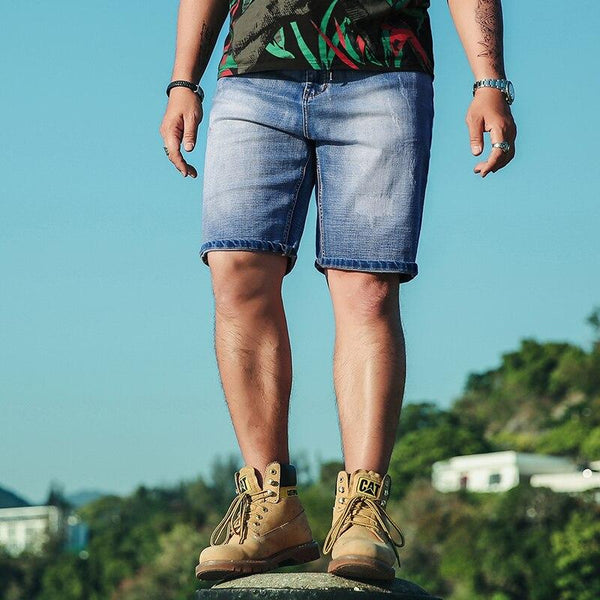 Large Big Size S-XXXXXXL New 2019 Summer Denim Shorts Men Fashion Ripped Jeans Casual Cotton Slim Fit Top Quality Brand Clothing