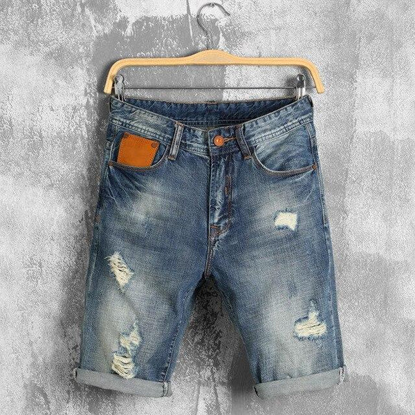 Nice Summer Denim Shorts Male Jeans Men Jean Shorts Bermuda Skate Board Harem Mens Jogger Ankle Ripped Wave Hot Tide
