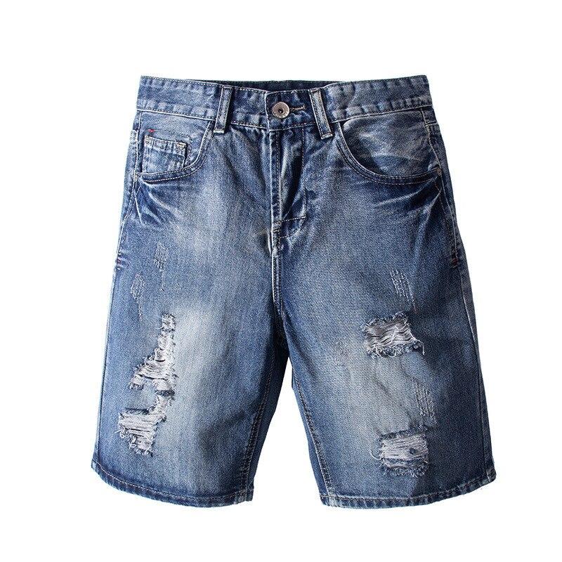 2019 Summer New Fashion Karge size Denim Shorts Men's Nostalgic Denim Five pants Ripped jeans for men Size S-5XL 6XL