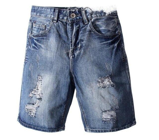 2019 Summer New Fashion Karge size Denim Shorts Men's Nostalgic Denim Five pants Ripped jeans for men Size S-5XL 6XL