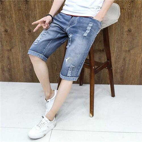 Pop Fashion Man ripped, shorts, Bermuda Brand Clothing In The Summer Of 111% Breathable Cotton Shorts Male Shorts
