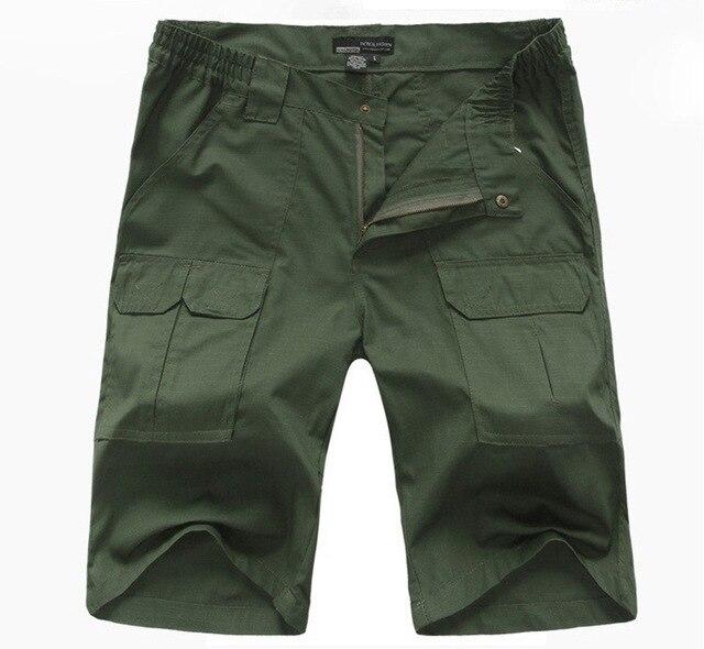 S.ARCHON Summer Casual Cotton Elastic Waterproof Military Cargo Shorts Men Rip Stop Breathable Multi Pockets Army Tactical Short