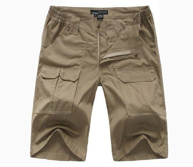 S.ARCHON Summer Casual Cotton Elastic Waterproof Military Cargo Shorts Men Rip Stop Breathable Multi Pockets Army Tactical Short