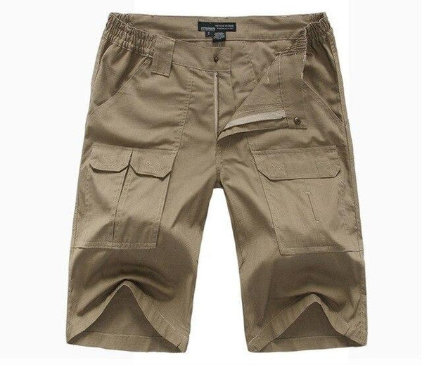 S.ARCHON Summer Casual Cotton Elastic Waterproof Military Cargo Shorts Men Rip Stop Breathable Multi Pockets Army Tactical Short