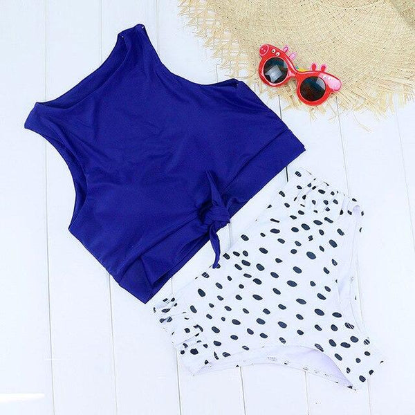 Blesskiss High Waist Swimsuit Women 2019 2 Two Piece Crop Top Tankini Set Swimwear Push Up Leopard Bathing Suit Swimming Suit